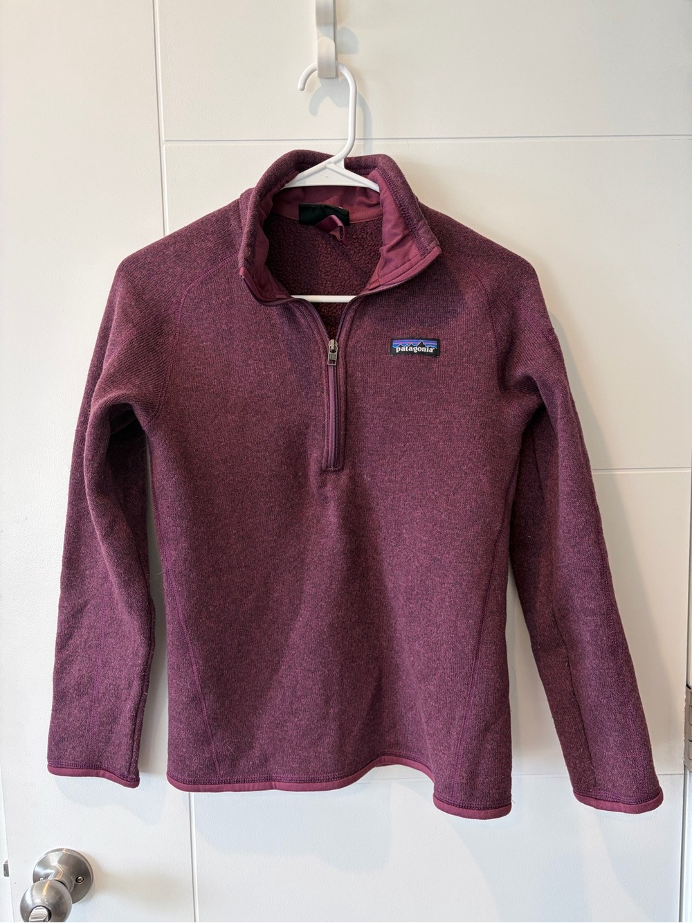 Patagonia Women's Burgundy Quarter-Zip Fleece Pullover